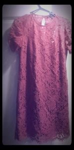 Mini rose lace dress